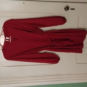 NWOT Red Front-Tie Dress
